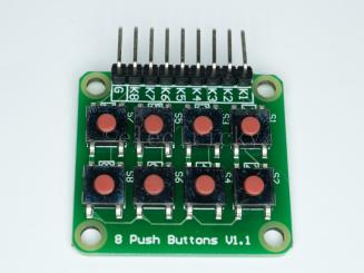 Tasterboard für Steckboards mit 8 Drucktastern 
