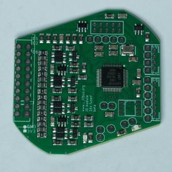 DIY Teile-Set - Selfbus Multifunktions-IO Modul 16x fused nur bestückte Modulplatine